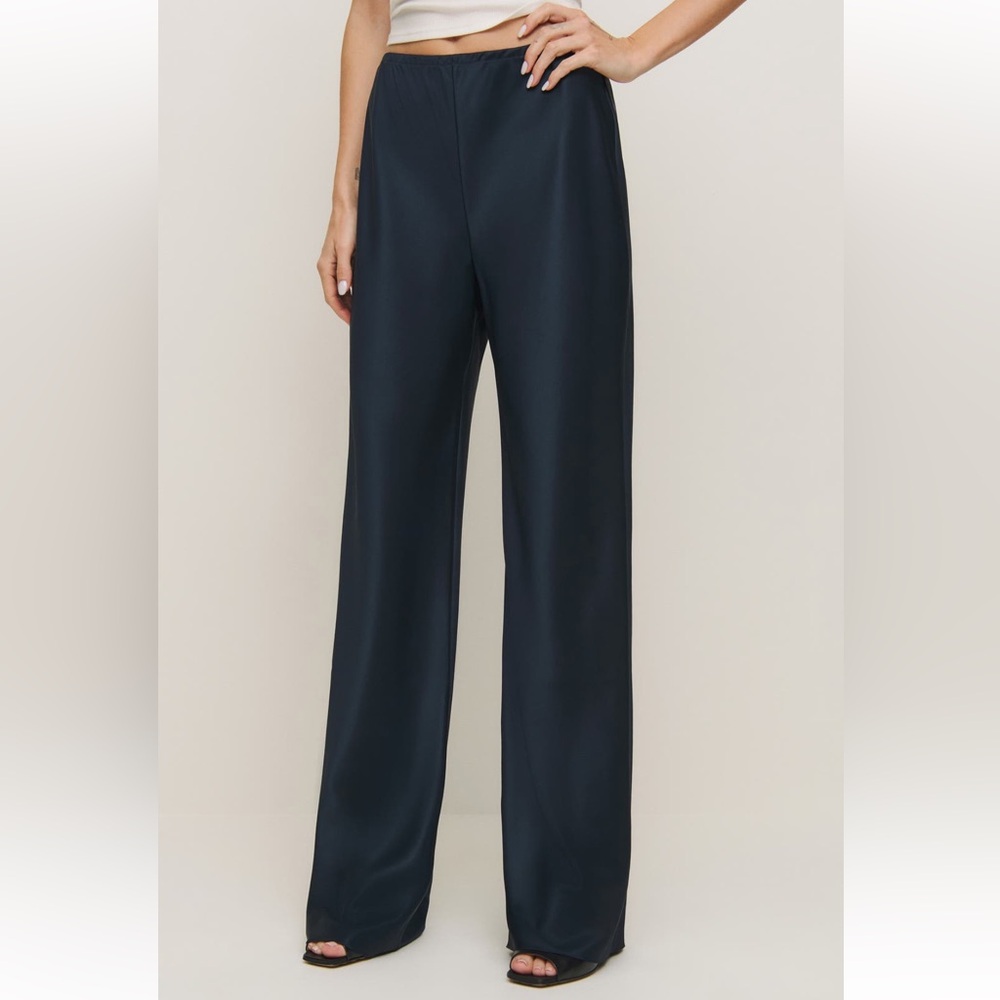 Reformation Navy Pants